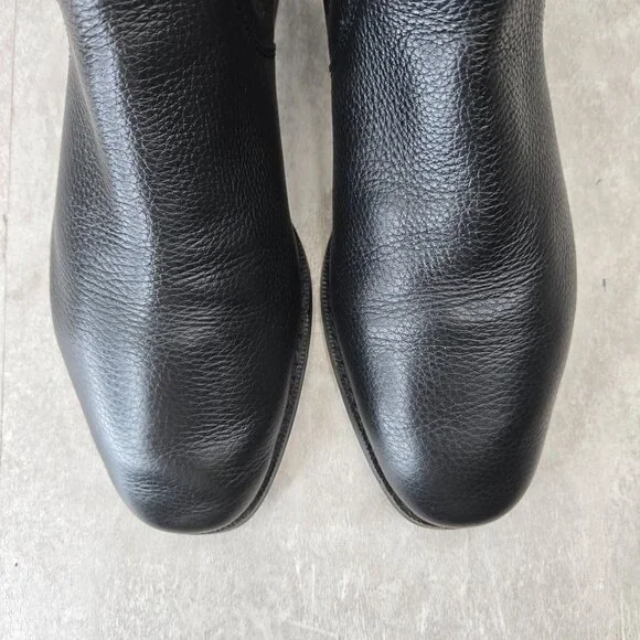 Coach Pull On Chelsea Boots Mens Sz 8.5 Black Leather Minimalist Preppy Booties - Picture 9 of 12